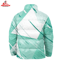 Blouson matelassé léger et réversible pour homme, blanc, avec logo brodé personnalisé, chaud, à capuche zippée, en matériaux recyclés, collection hiver 2025