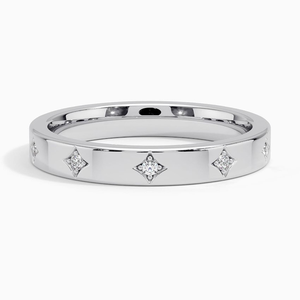Anillo Unisex de Plata 925, Elegante y Minimalista, con Incrustaciones de Moissanita Grabada en Forma de Estrella, Regalo de Boda, Uso Diario de Lujo, Compromiso - Product Image 1