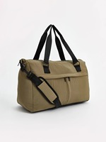 Tas Duffel Perjalanan Ringan Bahan Nylon Logo Kustom, Kapasitas Besar, Tas Gym Akhir Pekan, Tahan Air, Produsen OEM ODM