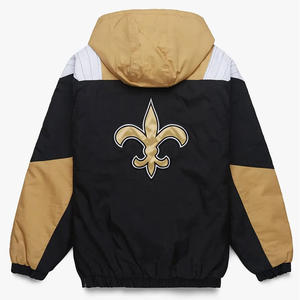 Chaqueta cortavientos con media cremallera Vintage para hombre, Anorak teñido liso con soporte bordado para invierno, estilo callejero para equipo de fútbol - Product Image 2