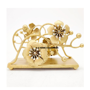 Porte-serviettes en métal décoratif plaqué or de meilleure qualité pour le dîner - Product Image 4