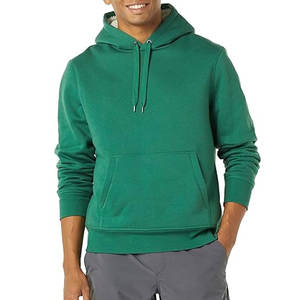 <b>Green</b> OEM Custom Logo Fashion <b>Men</b> Sweatshirt Blank Pullover Fleece Sherpa Lining Kangaroo Pocket Hoodies - Product Image 3
