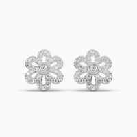 Boucles d'oreilles clous en moissanite taillée 0,42 ct pour femmes, en argent sterling 925 plaqué or, faites à la main, certifiées par un tiers, vente en gros