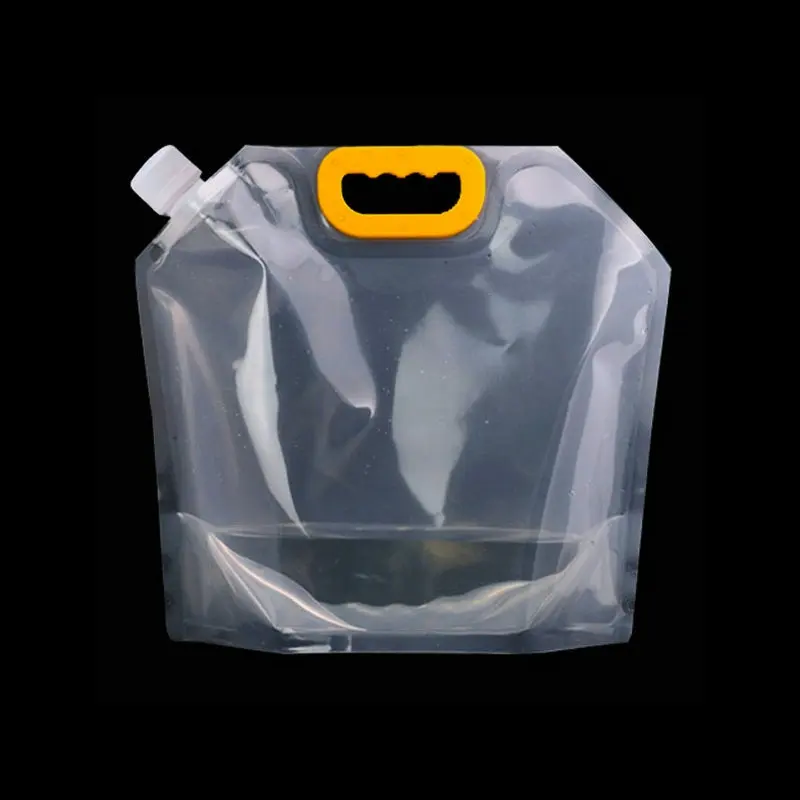 使い捨てカスタムジュースミルク飲料透明スタンドアップバッグ、注ぎ口詰め物とパッキングバッグ付き