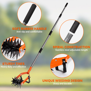 Rcm mua-mong muốn ROTARY tu công cụ có thể điều chỉnh vườn tay tiller với thép không gỉ cực vườn weeder tay toos - Product Image 2