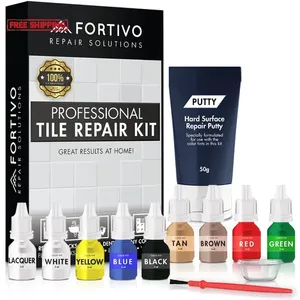 Porcelain Repair Kit for Tile Stone Marble Floors for <b>Shower</b> Bathtubs-Premium Tile <b>Accessories</b> - Product Image 1