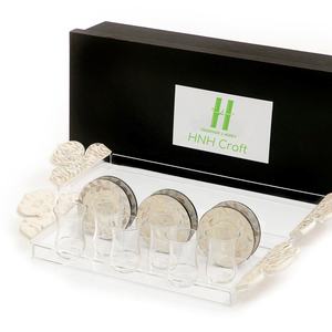 ชุดน้ำชาทำมือเป็นมิตรต่อสิ่งแวดล้อมถาดเสิร์ฟอะคริลิคฝังมุกสำหรับเป็นของขวัญแผ่นตกแต่งหลากสีงาน OEM ตามสั่ง - Product Image 4