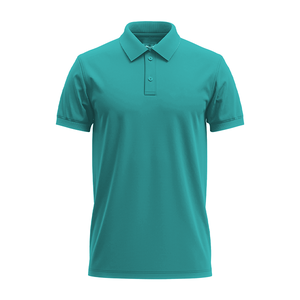 T-shirt à manches courtes à coupe sèche et à motif uni pour hommes OEM pour polo Fashion Cotton Blend Tee - Product Image 2
