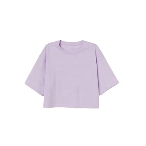 Camisetas de Algodón de 210 g/m² al por Mayor, Camisetas Cortas para Mujer, Camisetas de Manga Corta para Mujer - Product Image 1