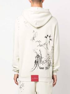 Sweat à capuche unisexe en coton, coupe classique, style grunge, délavé à l'acide, imperméable, pour l'hiver - Product Image 2