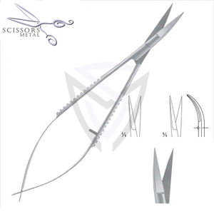 Ciseaux à ressort professionnels en acier inoxydable les plus vendus lame incurvée de beauté de marque privée en gros - Product Image 4