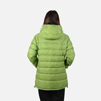 Veste matelassée longue d'hiver haut de gamme pour femme, à capuche, sans coutures, en tissu tissé, coupe-vent NAVIGATE