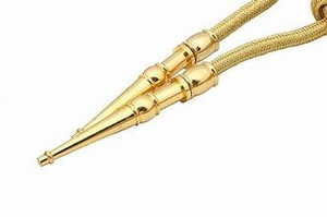 Cordones de hombro tácticos de seda y metal para ceremonias, servicio OEM de fábrica, cordones de hombro de marcha dorados tipo Aiguillette. - Product Image 4