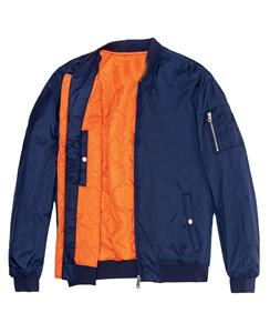 Chaqueta Bomber Premium de Alta Calidad para Hombre, Estilo Urbano, Color Sólido, Cuello Alto, Nylon, Venta al Por Mayor - Product Image 3