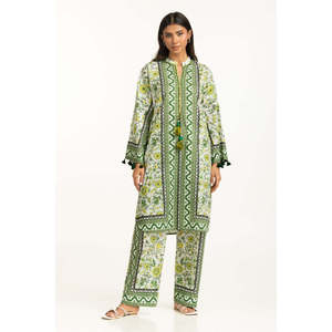 Conjunto Coordinado Bohemio con Estampado Cruzado IPST-55015, Conjunto de 2 Piezas con Pantalones Cortos de Crepé para Primavera/Verano, Talla XS - Product Image 6