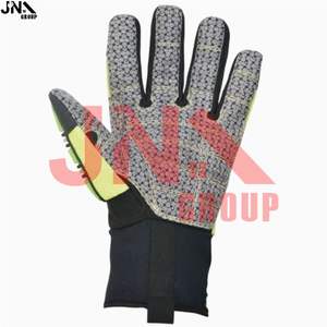 Work <b>Gloves</b>, Heavy-Duty <b>Suede</b> Palm <b>Gloves</b>, TPR Impact Resistant, Touchscreen-Capable, Hook and Loop - Product Image 3