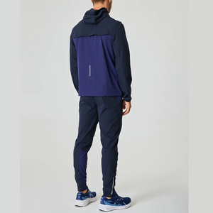 Ensemble de survêtement unisexe en nylon avec capuche, veste zippée et pantalon de jogging athlétique deux pièces coupe-vent, collection hiver 2025 – Vente en gros - Product Image 4