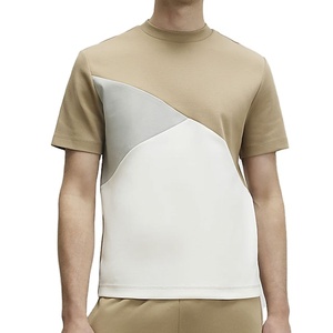 T-shirt pour homme en toile de soie/coton respirant à séchage rapide, coupe classique, design personnalisé OEM/ODM, vente en gros pour l'été - Product Image 1