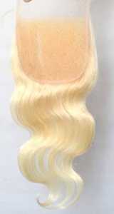 Trame de cheveux humains indiens vierges Remy avec fermeture en dentelle HD Vague de corps douce Couleur claire naturelle Double trame blanchie chimiquement - Product Image 6