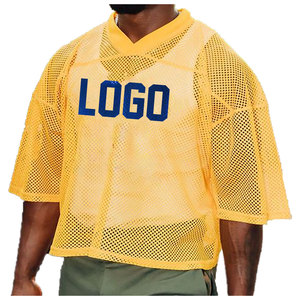 Alta calidad 300 GSM Heavy Weight Boxy Fit 100% algodón Drop Shoulder Oversized Mesh Boxy camisetas para hombres - Product Image 4