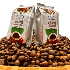Grano de café Robusta tostado Certificado HACCP Buena salud Café matutino Bolsa de plástico Embalado Proveedor vietnamita Fabricante - Product Image 1