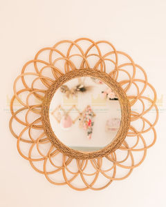 Top Trending Home Decor Espejo de ratán Estilo de diseño personalizable para la habitación de los niños Buen precio - Product Image 2