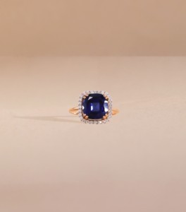 925 Silver Women's <b>Ring</b> with Beautiful Blue Sandstone Gemstone Wet-5.83 Diamond Fine <b>Wedding</b> Engagement <b>Rings</b> IGI Certificate - Product Image 6