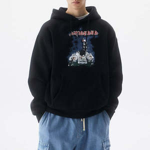 Sweat à capuche brodé personnalisé en coton 100% vieilli 340gsm Streetwear écologique poids lourd sans fil délavé Vintage - Product Image 3