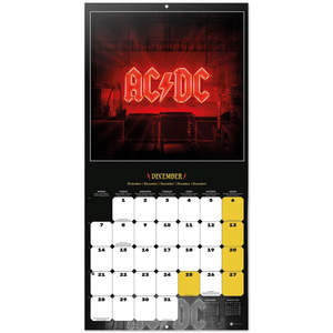 Calendrier en papier imprimé AC/DC 2026 pour usage de bureau, promotion horloge, cadre photo - Product Image 3
