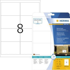 Etiquetas Adhesivas Promocionales HERMA 99.1x67.7mm, Etiquetas de Dirección de Poliéster Blanco, 200 Etiquetas/Paquete - Product Image 1