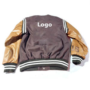 Chaqueta de béisbol de manga larga con contraste de color elegante para hombre, precio al por mayor, chaquetas universitarias personalizadas para mujer - Product Image 2