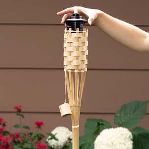 Torche de camping en bambou au prix le plus bas torches tiki en bois pour éclairer l'arrière-cour et le patio - Product Image 6