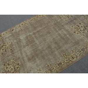 พรมตุรกีวินเทจคลาสสิกสีเบจ4.8x8.2ft ขนแกะดีไซน์เย็บปะติดปะต่อกันสำหรับห้องนอนห้องนั่งเล่นพร้อมแผ่นรองยาง - Product Image 5