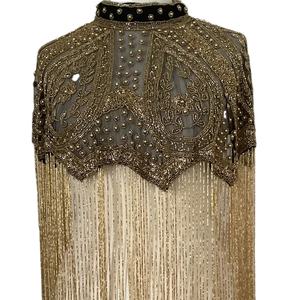 Robe fourreau de cocktail pour femmes, mini robe de soirée de scène, grande taille, robe de soirée de club, robe de bal, ornée de paillettes miroir, polyester Chandni - Product Image 1