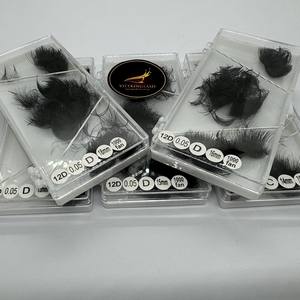 ซัพพลายเออร์ชั้นนำ ขายส่งขนตาปลอมแบบเส้นต่อเส้น ทำมือ รูปทรงพัด แคบ ยาวเป็นธรรมชาติ ขนาด 7-25 มม. นุ่มเป็นธรรมชาติ - Product Image 1