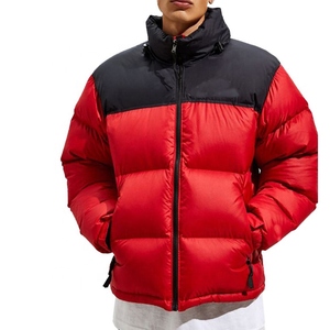 Doudoune légère noire-bleue avec logo personnalisé pour hommes Manteaux en duvet imperméables surdimensionnés Vestes pour hommes - Product Image 3