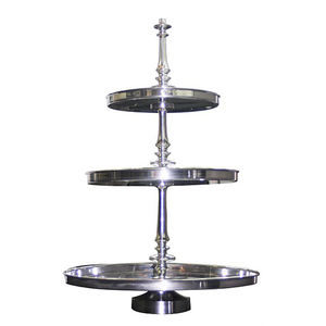 แท่นวางเค้กกลมทำจากโลหะสำหรับใช้ในงานเลี้ยงวันเกิดแท่นวางช็อคโกแลตสีทองขนาดมาตรฐาน - Product Image 1