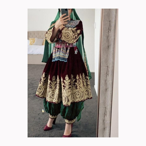 Excellent Quality Afghani Kuchi <b>Dresses</b> <b>for</b> <b>Eid</b> Quality Solid Color Embroidery <b>Long</b> Sleeve Afghan Women <b>Dress</b> - Product Image 6