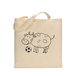 Sac fourre-tout en cuir véritable résistant à l'eau pour enfants, motif vache noire, pour la coloration et la peinture, niveau débutant, saison estivale - Product Image 4