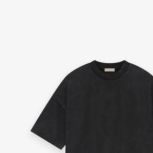 Vente en gros de t-shirts personnalisés 100% coton pour hommes coupe ample avec sérigraphie motif de lettres en tissu peigné style décontracté - Product Image 2