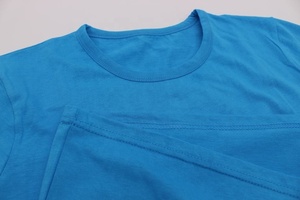 Venta al por mayor 100% algodón camiseta de las mujeres de manga corta personalizada Impresión de tela suave ecológica de moda de las mujeres - Product Image 5