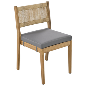 Silla de jardín al por mayor asientos de comedor portátiles de teca sólida contemporáneos para uso en patio y Villa 090708 - Product Image 1