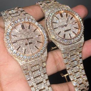 Best Quality Custom Watch for <b>Men</b> Iced Out Moissanite Watch Diamond Studded Hip Hop Diamond Jewelry - Product Image 4