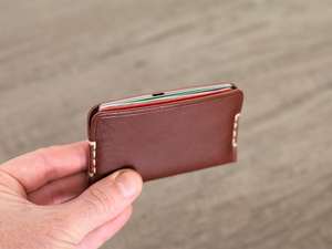 Cartera de tarjeta de crédito de cuero genuino con logotipo personalizado multifuncional, tarjetero de identificación de bolsillo delgado para mujeres y hombres - Product Image 5