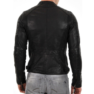 Veste de mode en cuir de haute qualité pour hommes à manches longues avec col à capuche veste en tissu de conception personnalisable - Product Image 3