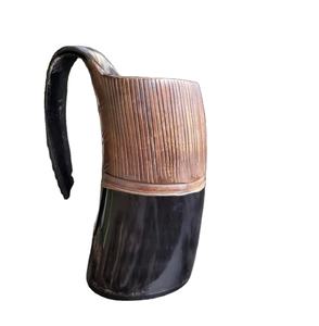 Indian Handmade Buffalo Horn <b>Mug</b> Carefully Carved From a Single Piece Of Dark Horn That Has Been Cut To Shape And Best Selling - Product Image 4