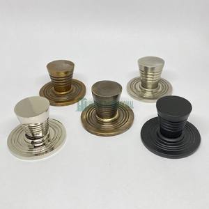 Perillas de latón macizo para armario, pomos con acabado personalizado acanalado, herrajes para cajón, tirador de muebles, fabricante al por mayor - Product Image 2