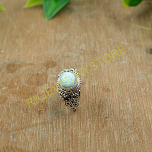 Anillo de Larimar, Anillo de Plata de Ley 925, Diseño Hecho a Mano, Anillos de Compromiso y Boda para Mujer, Regalo de Navidad o Cumpleaños para Esposa o Madre - Product Image 5