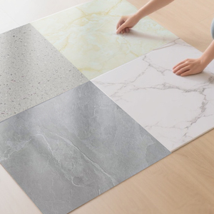 Revêtement de sol économique idéal, bricolage, auto-adhésif, <span class=keywords><strong>effet</strong></span> marbre, carreaux de sol en <span class=keywords><strong>PVC</strong></span> pour camping-car, hôtel, centre commercial, bureau - Product Image 1