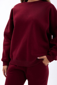 Ensemble de survêtement 2 pièces pour femme, taille plus, décontracté, couleur marron, personnalisé, dernier modèle, respirant, polyester/coton - Product Image 5